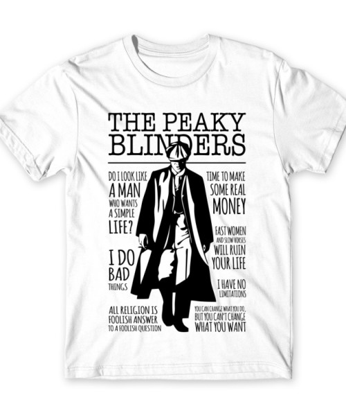 Peaky Blinders - Thomas Shelby Birmingham bandája Férfi Póló - Sorozatos