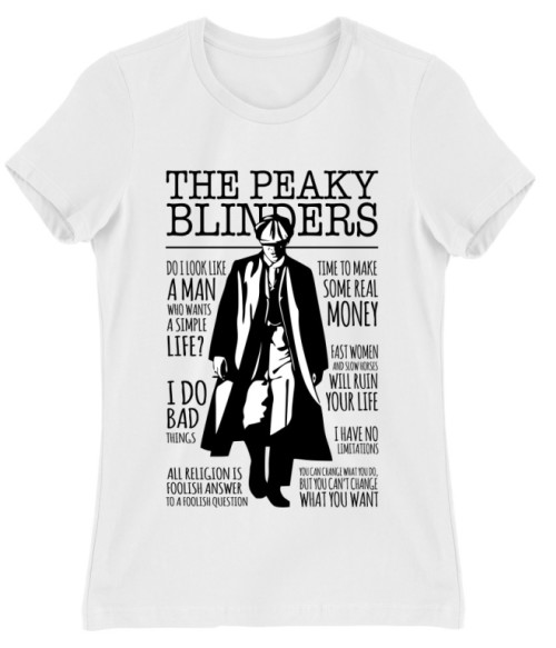 Peaky Blinders - Thomas Shelby Birmingham bandája Női Póló - Sorozatos