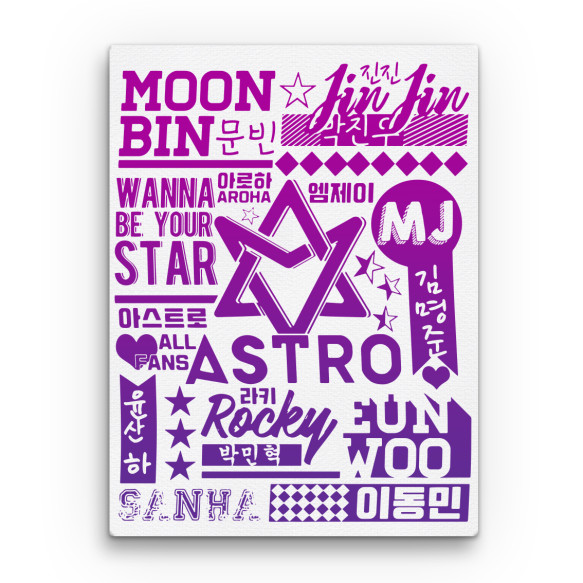 Astro kollázs Astro Vászonkép - K-Pop