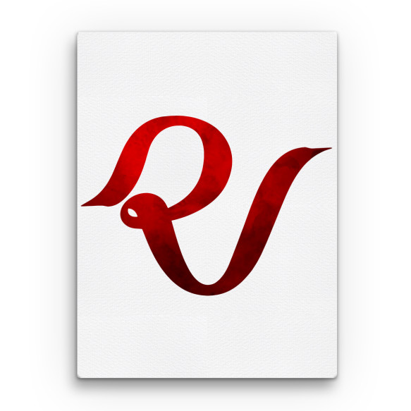 Red velvet logó - piros K-Pop Vászonkép - Red velvet