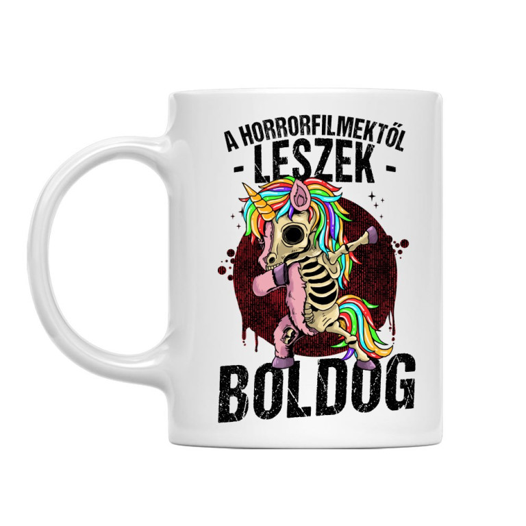 A horrorfilmektől leszek boldog - Bögre