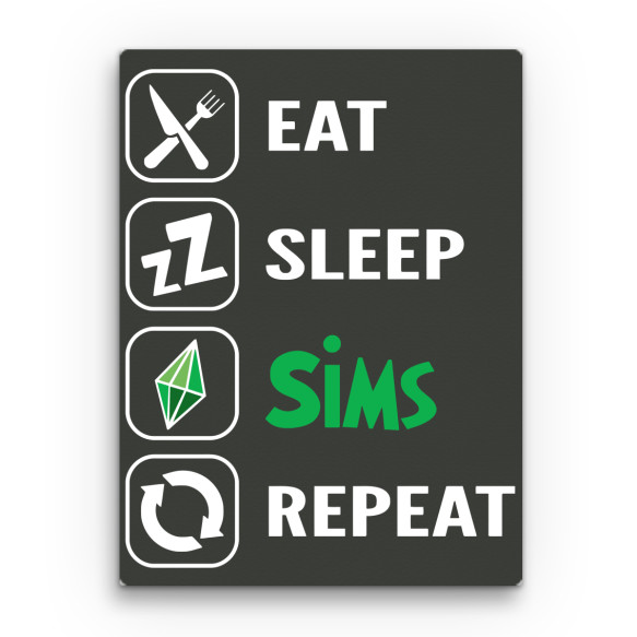 Sims Repeat The Sims Vászonkép - The Sims