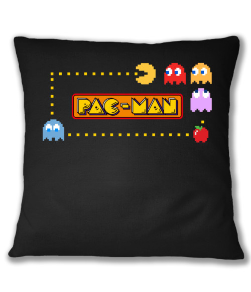 Pac man square logo Pac man Párnahuzat - Pac man