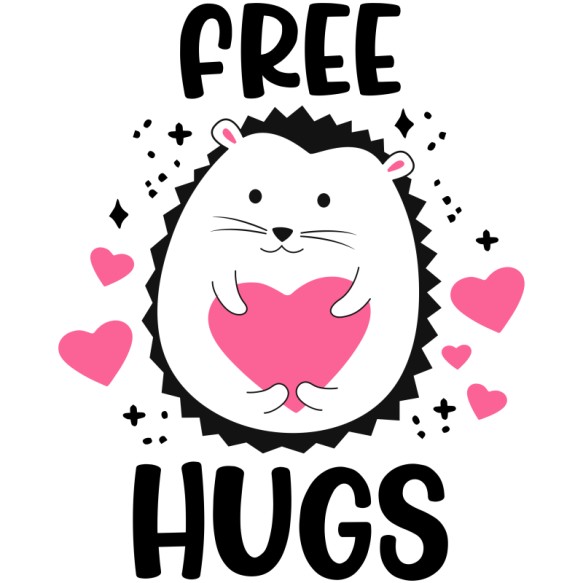 Free hugs - hedgehog Sünis Sünis Sünis Pólók, Pulóverek, Bögrék - Sünis