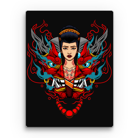 Geisha demon Ázsia Vászonkép - Stílus