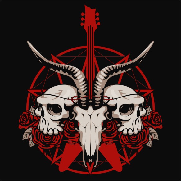 Goat skull Metál Metál Metál Pólók, Pulóverek, Bögrék - Zene