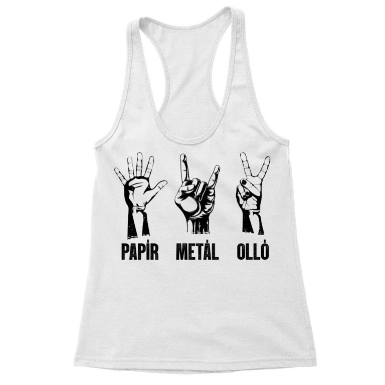 Papír, metál, olló - Női Trikó