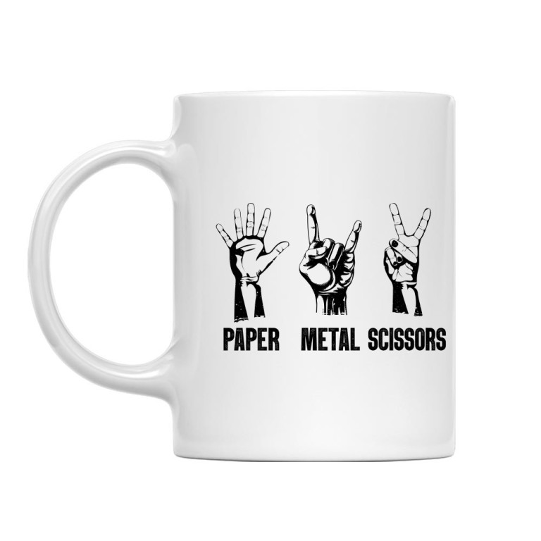Paper, metal, scrissors