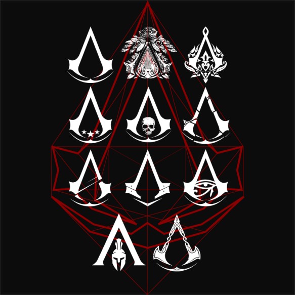 Assassin Crests Assasins Creed Pólók, Pulóverek, Bögrék - Gaming