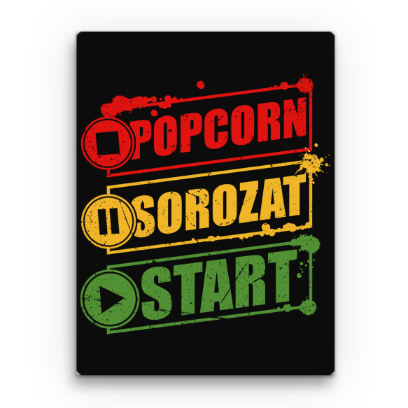 Popcorn, sorozat, start Sorozat függő Vászonkép - Sorozat függő