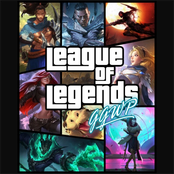 League os Legends GTA League of Legends Pólók, Pulóverek, Bögrék - League of Legends