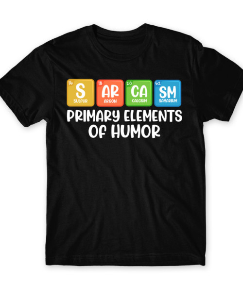 Primary elements of humor Tudományos Férfi Póló - Tudományos