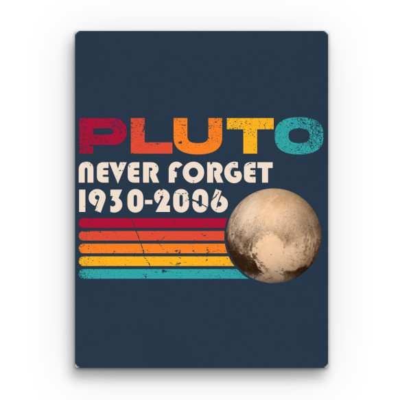 Pluto - Never Forget Tudományos Vászonkép - Tudományos