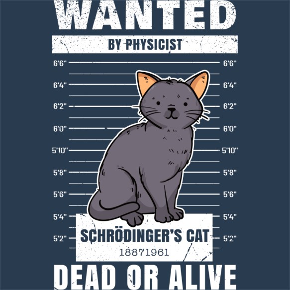 Wanted - Schrödinger's Cat Tudományos Pólók, Pulóverek, Bögrék - Tudományos