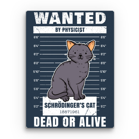 Wanted - Schrödinger's Cat Tudományos Vászonkép - Tudományos