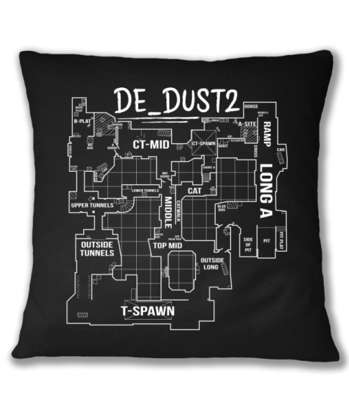 Dust 2 blueprint Counter Strike Párnahuzat - Gaming