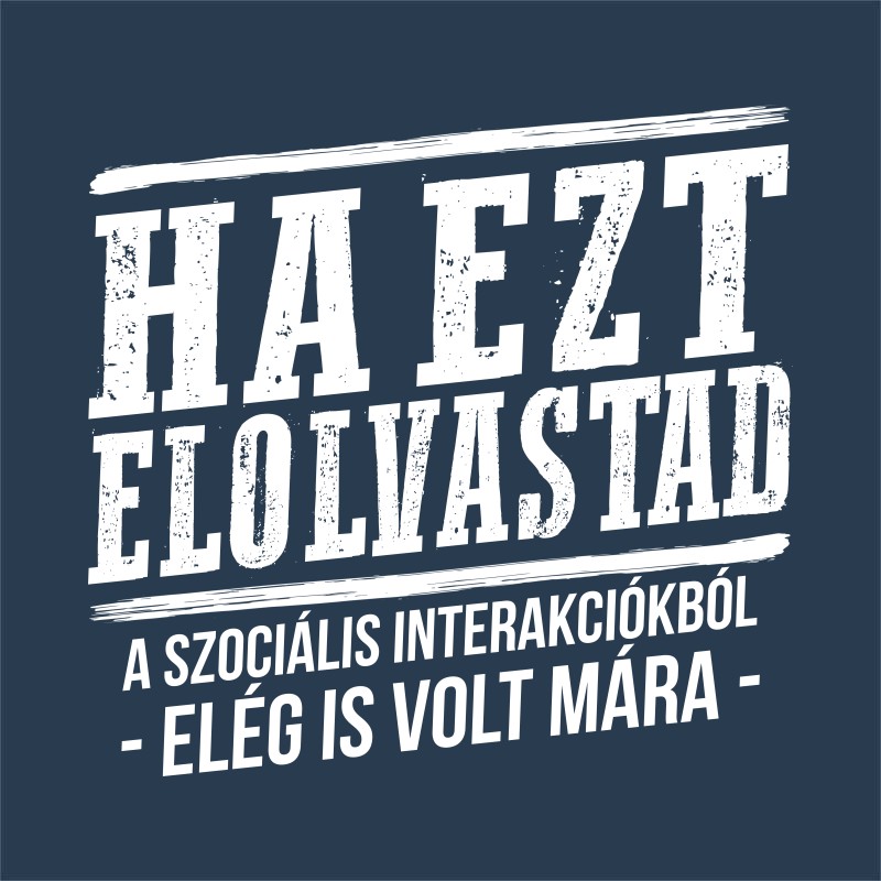 A szociális interakciókból elég is volt mára