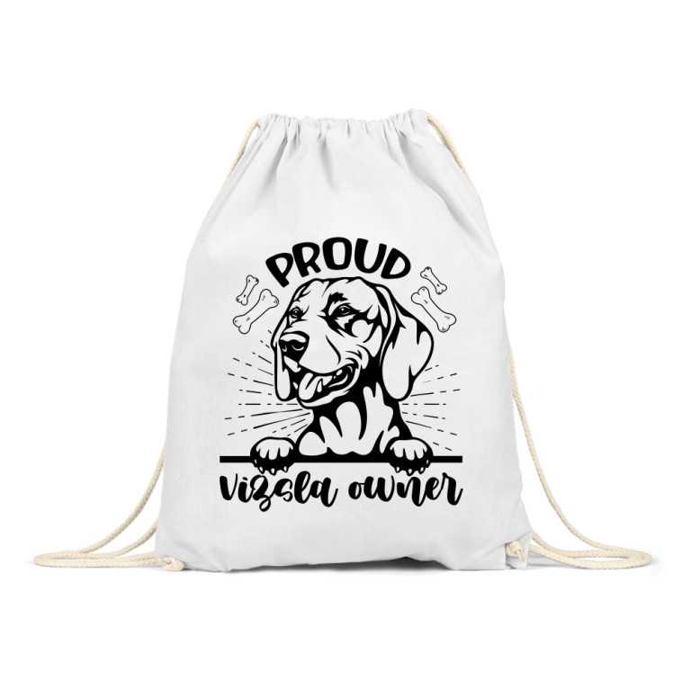 Proud vizsla owner