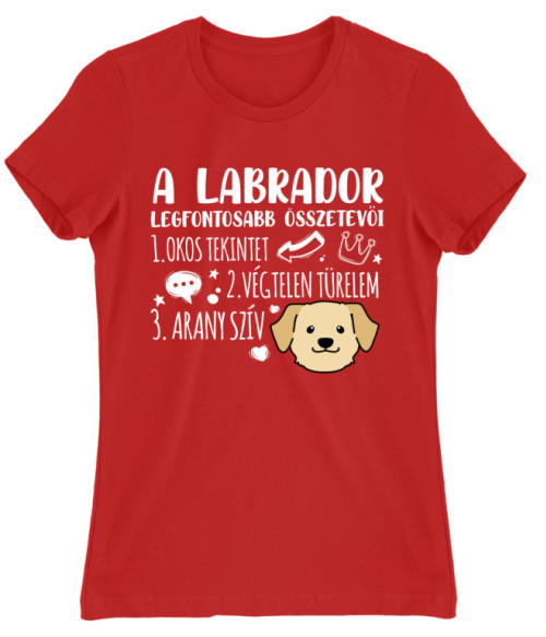 Labrador összetevők Labrador Retriever Női Póló - Labrador Retriever