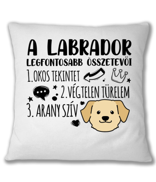Labrador összetevők Labrador Retriever Párnahuzat - Labrador Retriever