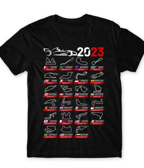 F1 race tracks 2023 formula 1 Póló - Járművek
