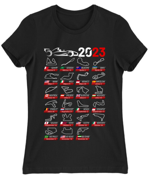 F1 race tracks 2023 Járművek Női Póló - Járművek