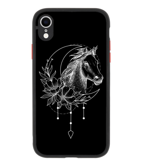 Horse and moon graphic Lovas Telefontok - Lovas