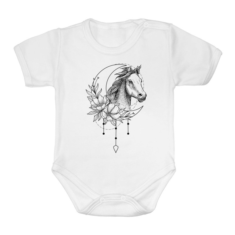 Horse and moon graphic