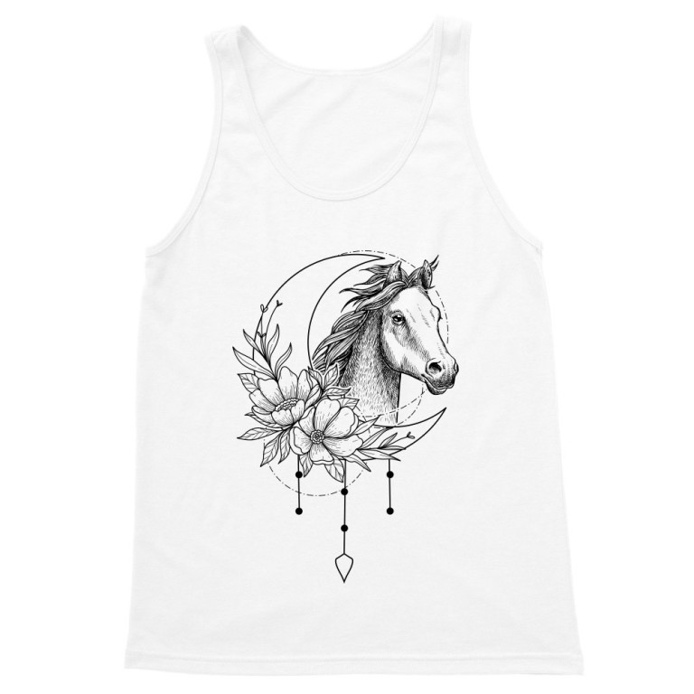 Horse and moon graphic