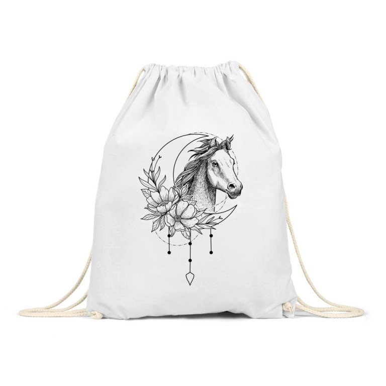 Horse and moon graphic