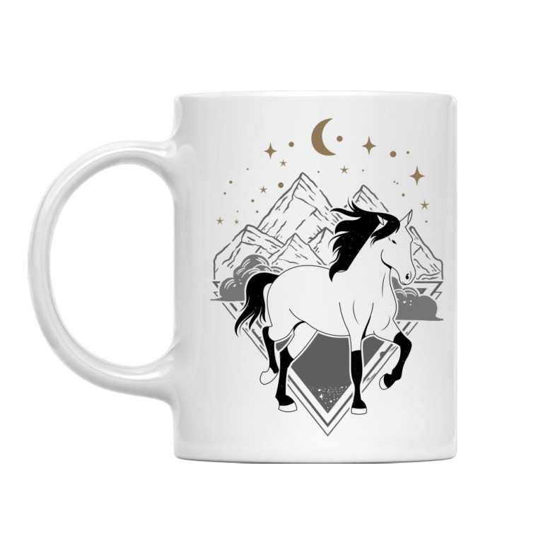Horse and Mountains