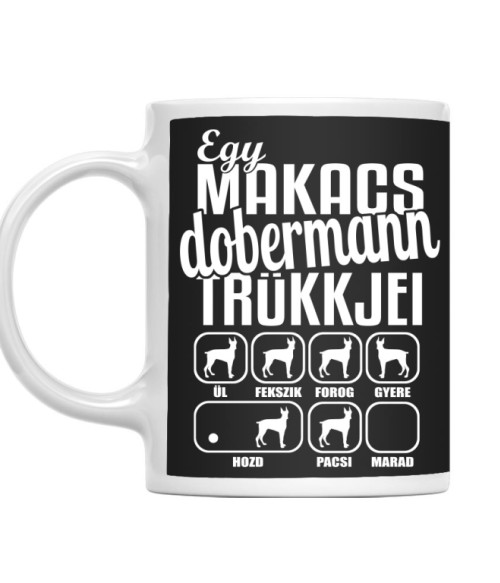 Egy makacs dobermann Dobermann Bögre - Kutyás