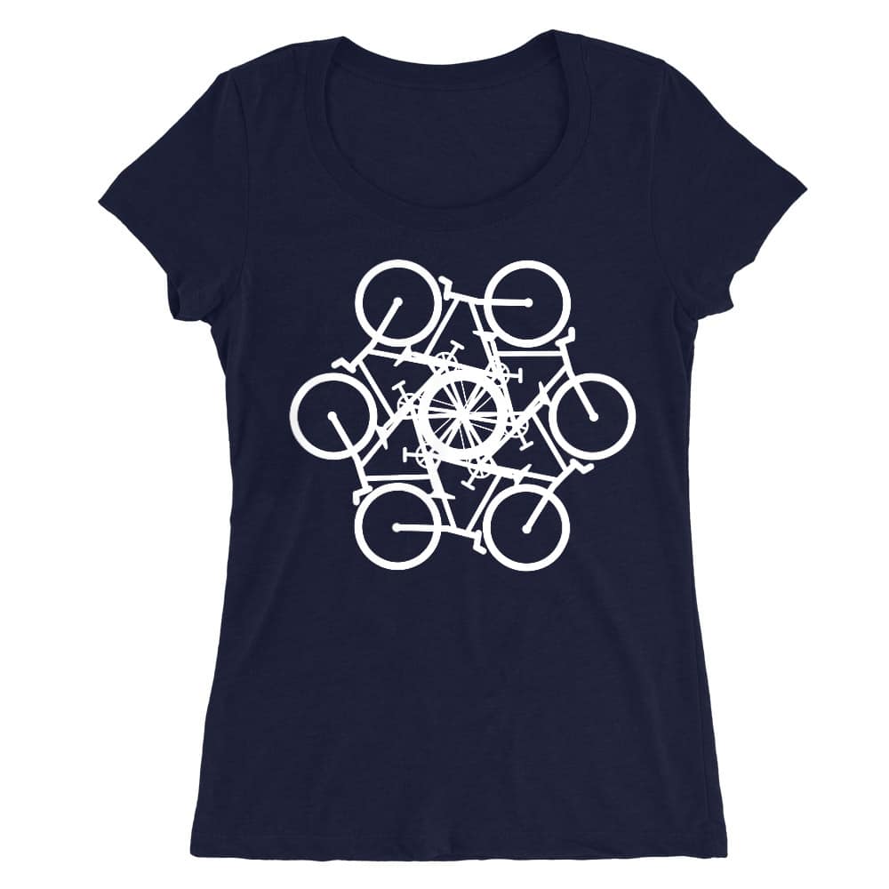 Bicycle mandala Női O-nyakú Póló