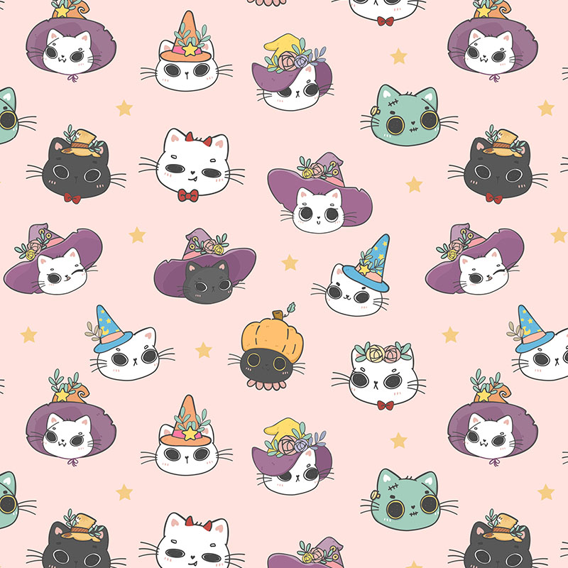 Halloween cat pattern
