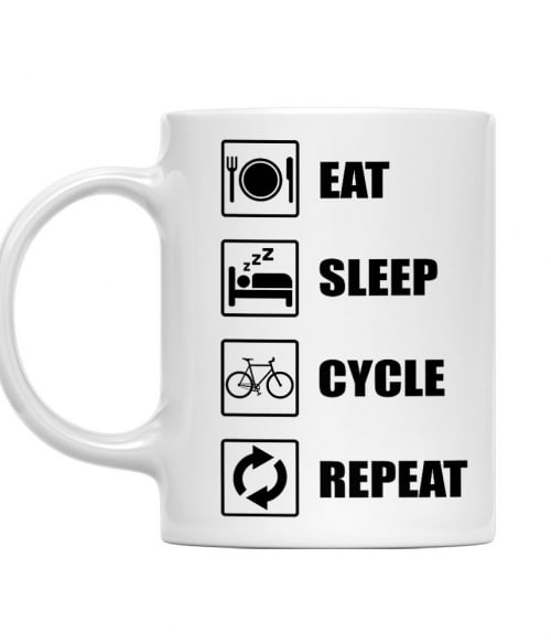 Eat sleep repeat cycle Szabadidő Bögre - Szabadidő