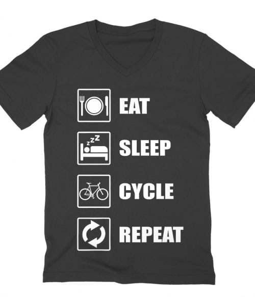 Eat sleep repeat cycle Póló - Ha Hobby rajongó ezeket a pólókat tuti imádni fogod!