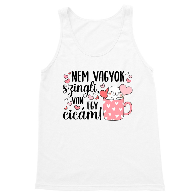 Nem vagyok szingli - cica - Férfi Trikó