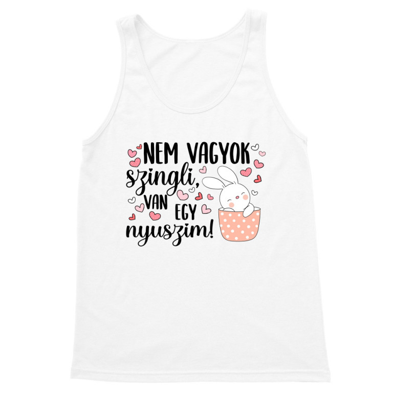 Nem vagyok szingli - nyuszi - Férfi Trikó