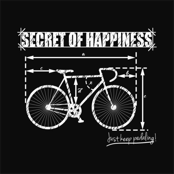 Secret of happiness Biciklis Pólók, Pulóverek, Bögrék - Szabadidő