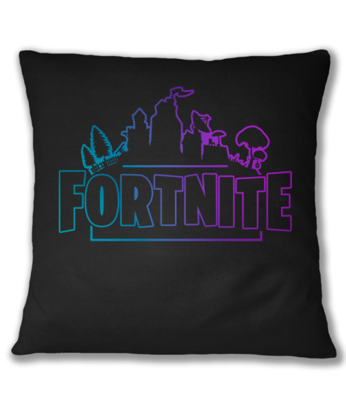 Fortnite neon outline Fortnite Párnahuzat - Gaming