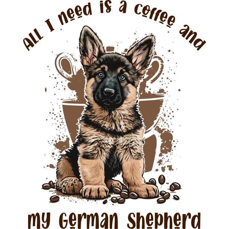 Coffee and german shepherd