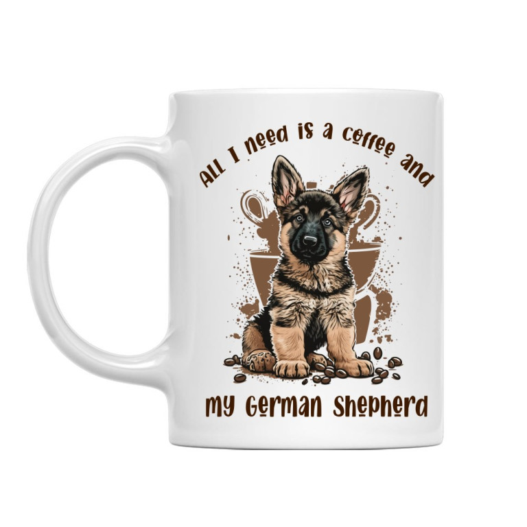 Coffee and german shepherd