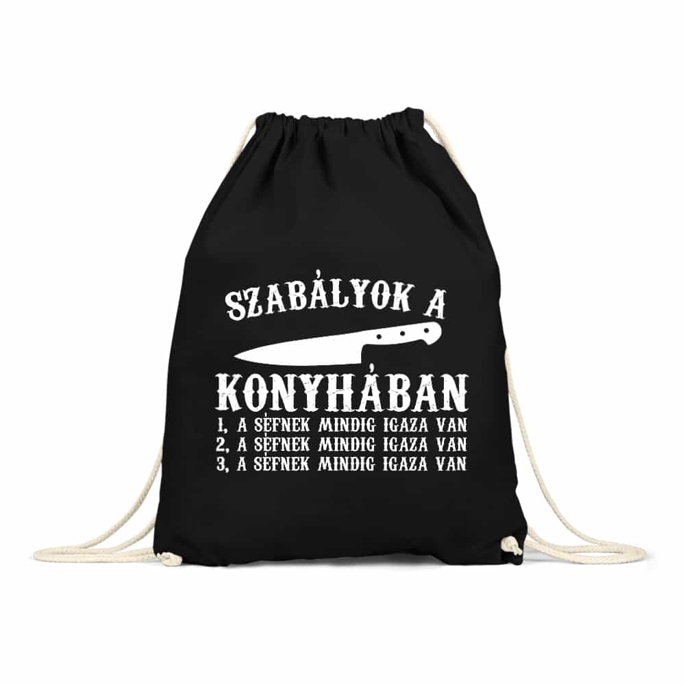 Konyhai szabályok Tornazsák