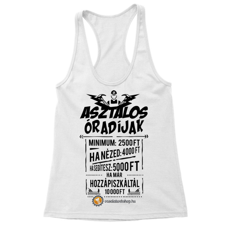 Asztalos Óradíjak - Vasalatwebshop.hu - Női Trikó