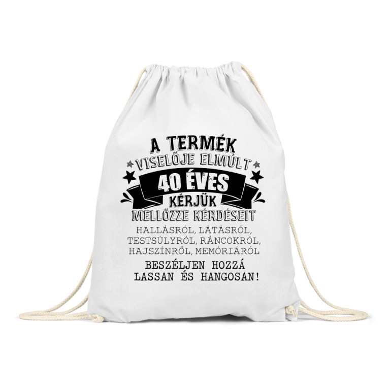 A termék viselője elmúlt 40