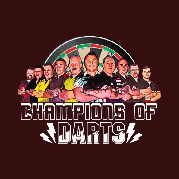 Champions of darts Darts Darts Darts Pólók, Pulóverek, Bögrék - Szabadidő