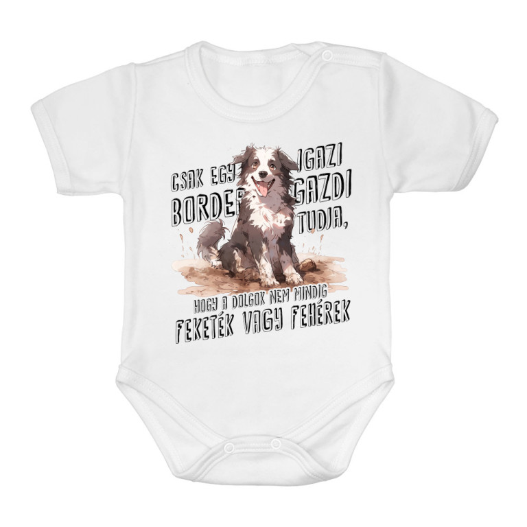 Fekete és fehér - Border Collie - Baba Body