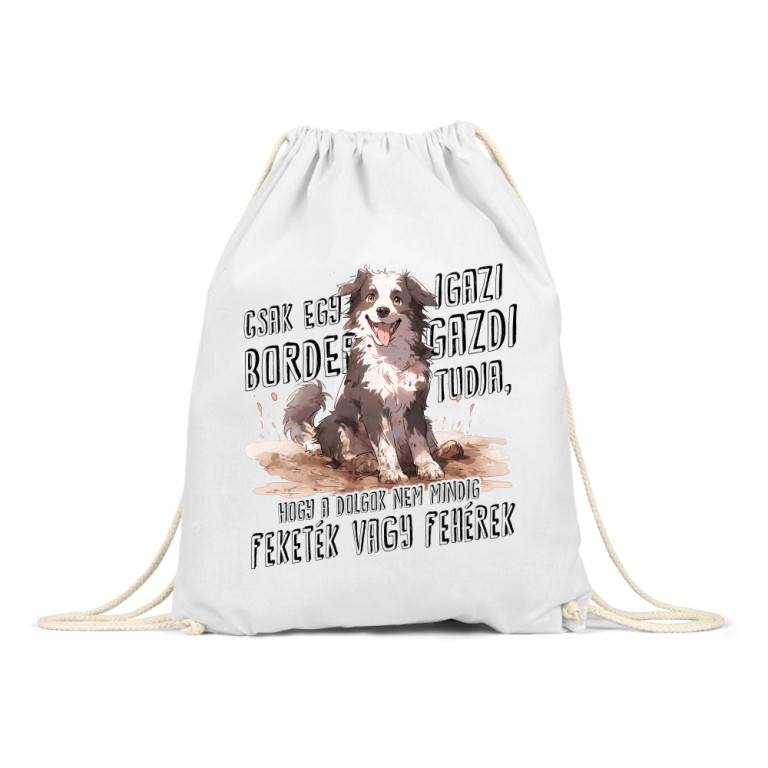 Fekete és fehér - Border Collie - Tornazsák