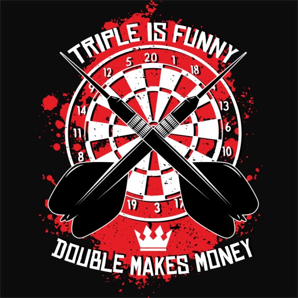 Triple is Funny Darts Darts Darts Pólók, Pulóverek, Bögrék - Szabadidő