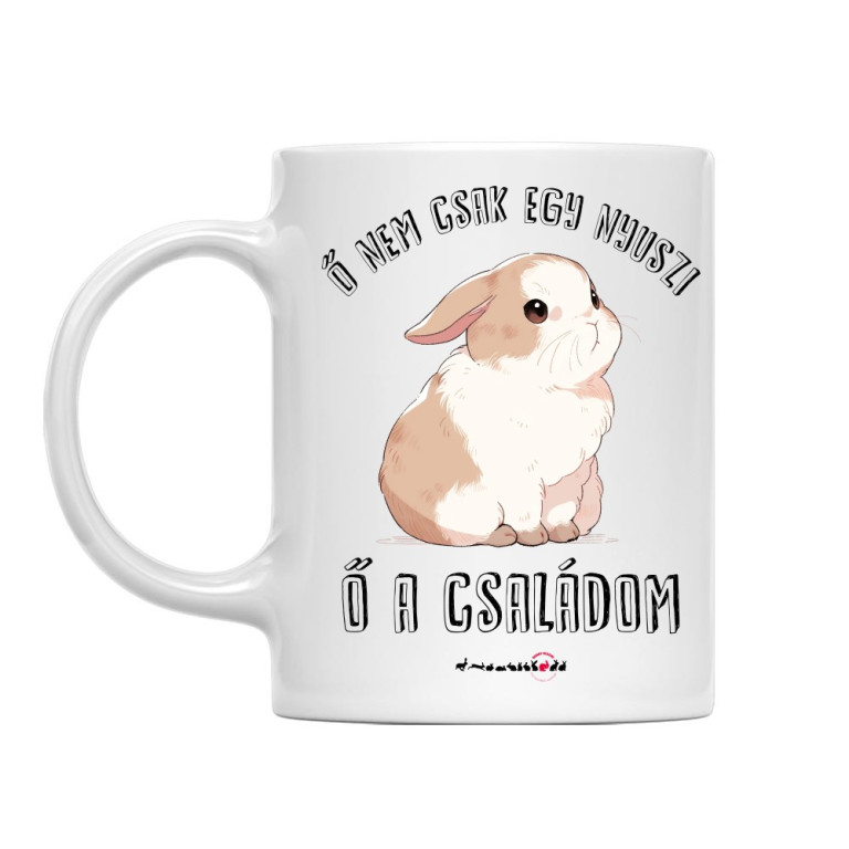 Ő a családom - nyuszi - Bögre